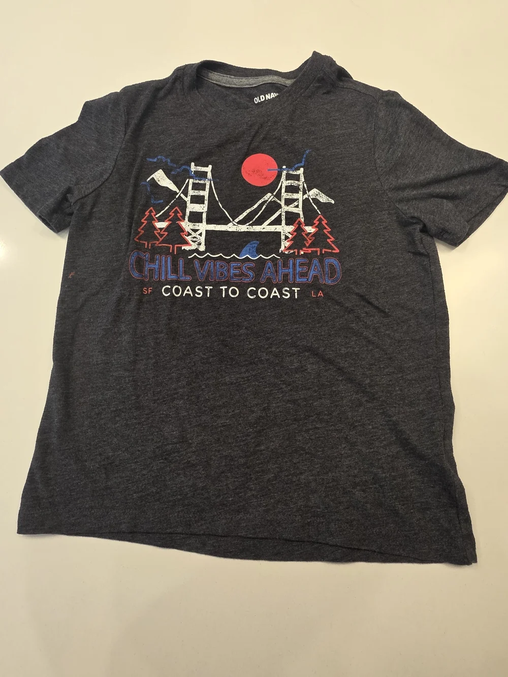 Old Navy Men's Navy 'Coast to Coast' Graphic Tee
